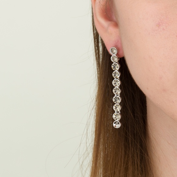 Dripping Crystals Gray Stone Earring Set - Picture 3 of 3